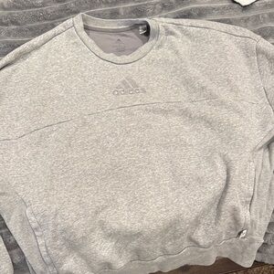 Adidas Men's Light Gray Crewneck Sweater